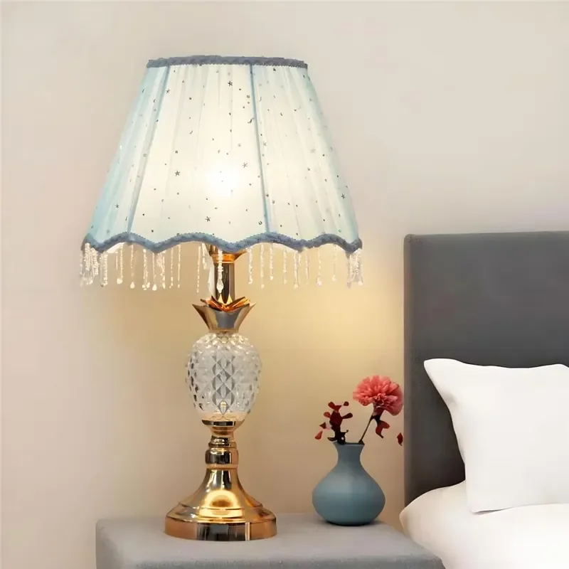 Modern Art LED Desk Lamp AC Powered Eye Care Dimmable Metal Table Light for Living Room Bedroom Study