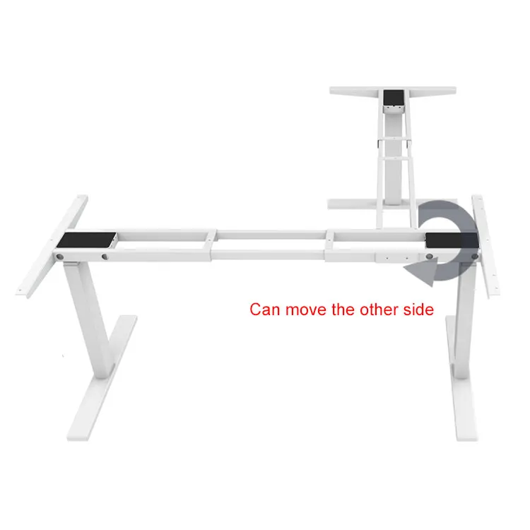Office Adjustable Height Electric 3 Legs Table Base Triple Motor Corner L Shaped Sit Stand Executive Desk  Standing Desk Frame