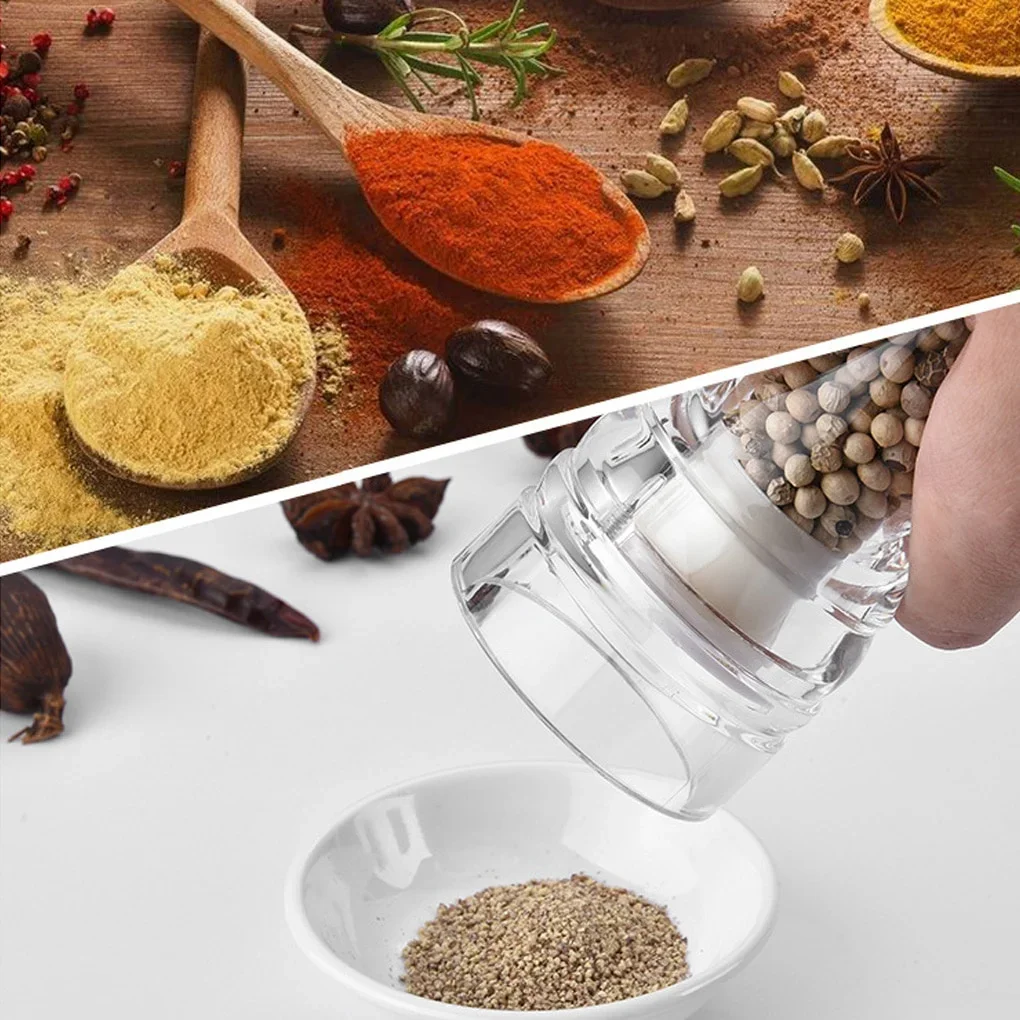 Acrylic Spice Grinder Acrylic Manual Pepper Grinder Salt Spice Grinder Transparent Kitchen Grinding Tools 162/137/110mm