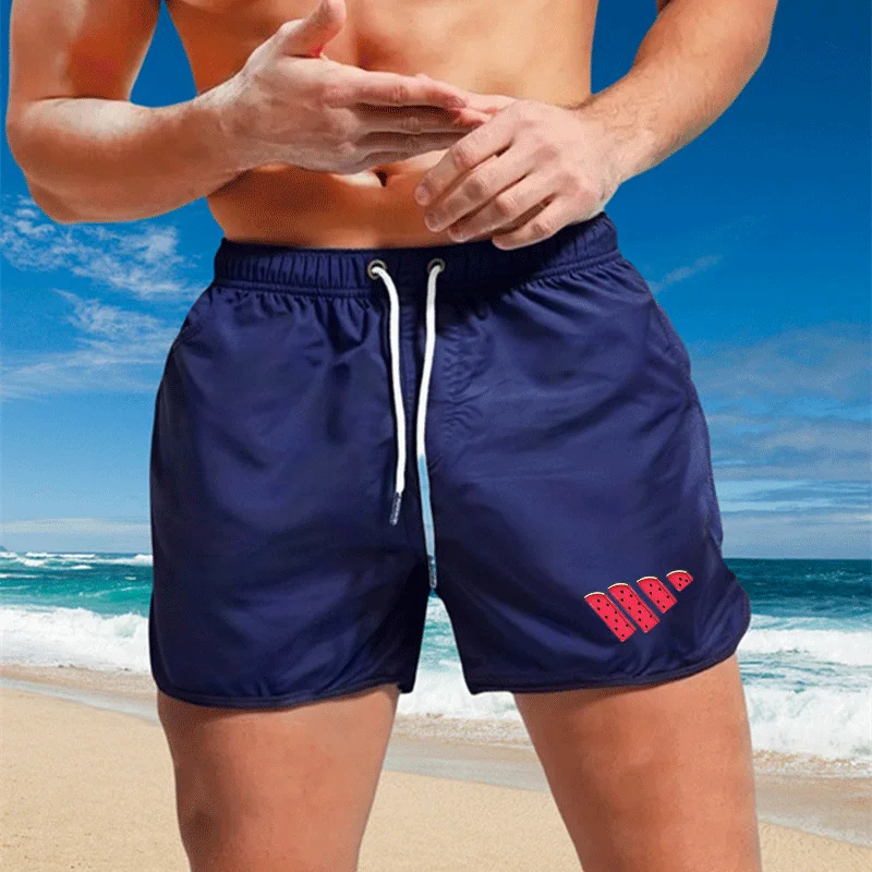 Summer Men Sports shorts Simple print Drawstring lightweight suitable for jogging basketball beach wear Fitness Bottoms