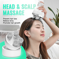 Electric Smart Head Massager TYPE-C Wireless Waterproof Mini Scalp Massager Body Massage  Neck Deep Tissue Kneading Stress Relax