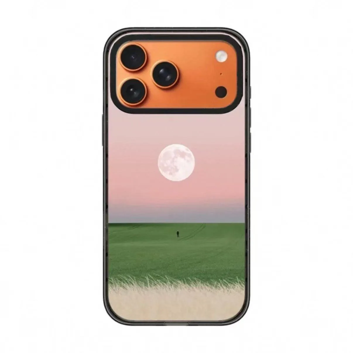 

Creative Field Sunset 2.0 Acrylic Black Border Phone Cover for IPhone 12 13 14 15 16 17 Pro Max Case for IPhone 17 Air