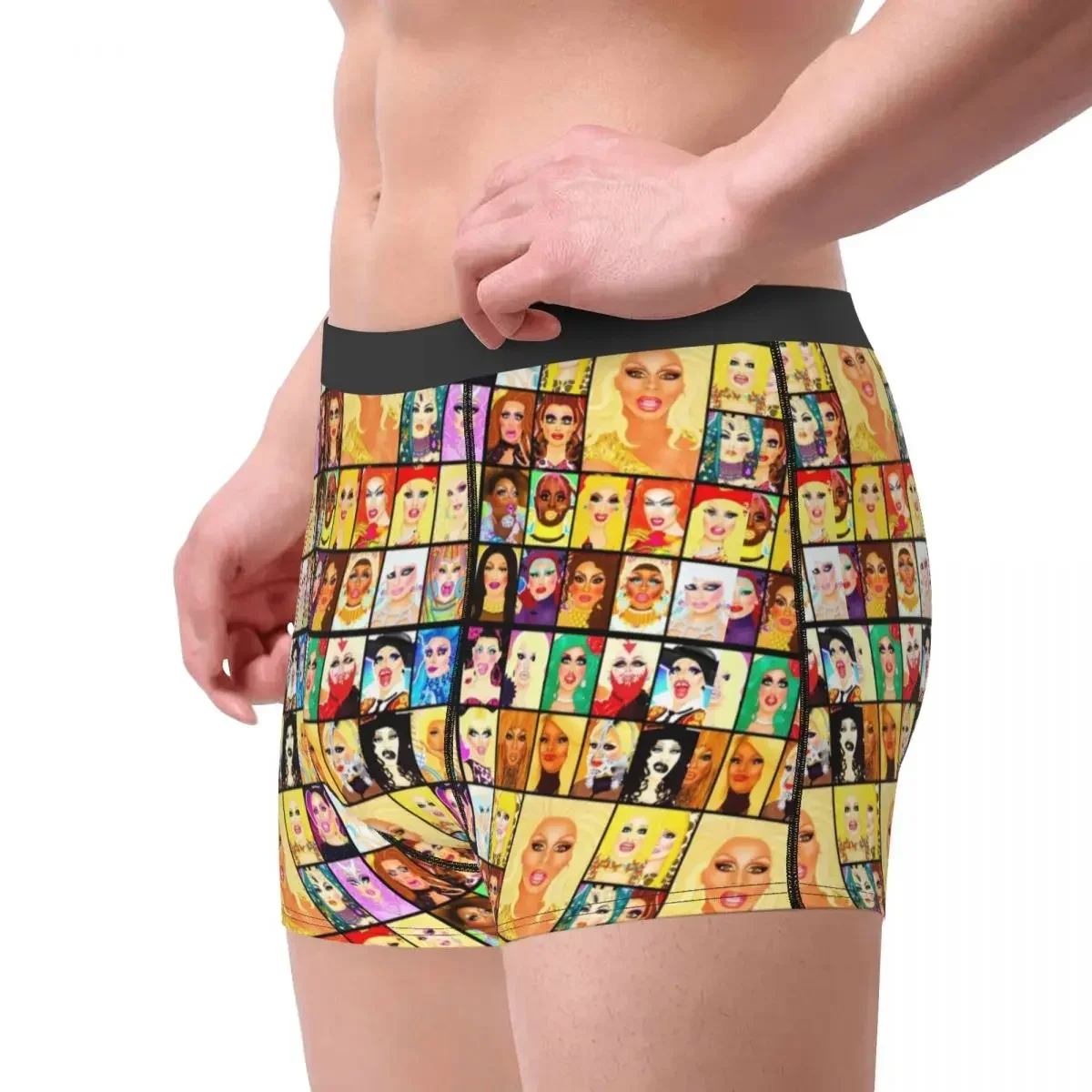 Drag Queen Royalty Men Underwear RuPaul's Drag Race LGBT Lesbian Boxer Briefs Shorts Panties Sexy Breathable Underpants for Male