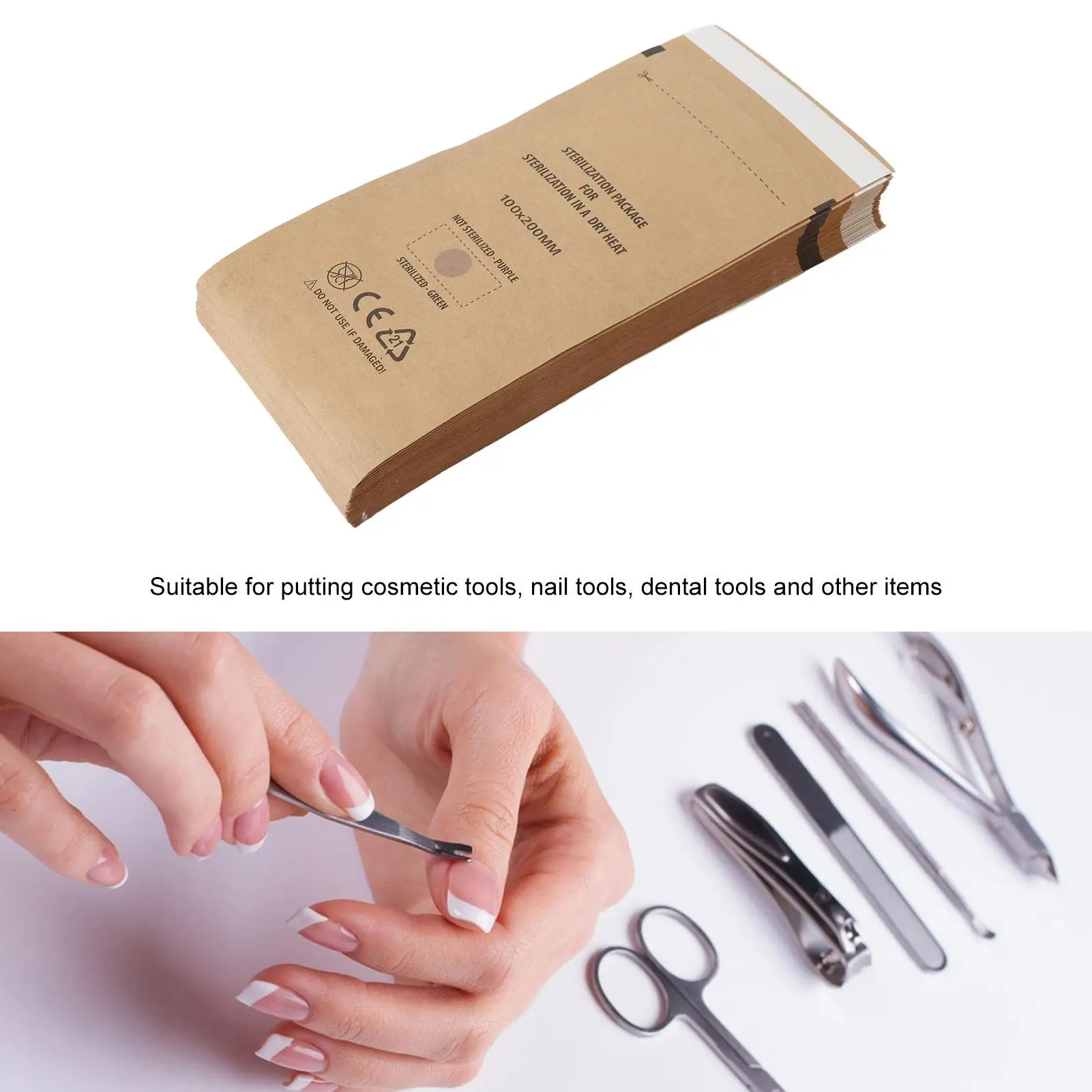 Outil à ongles papier auto-scellant outils dentaires d'hygiène jetables pour usage domestique bande adhésive ferme
