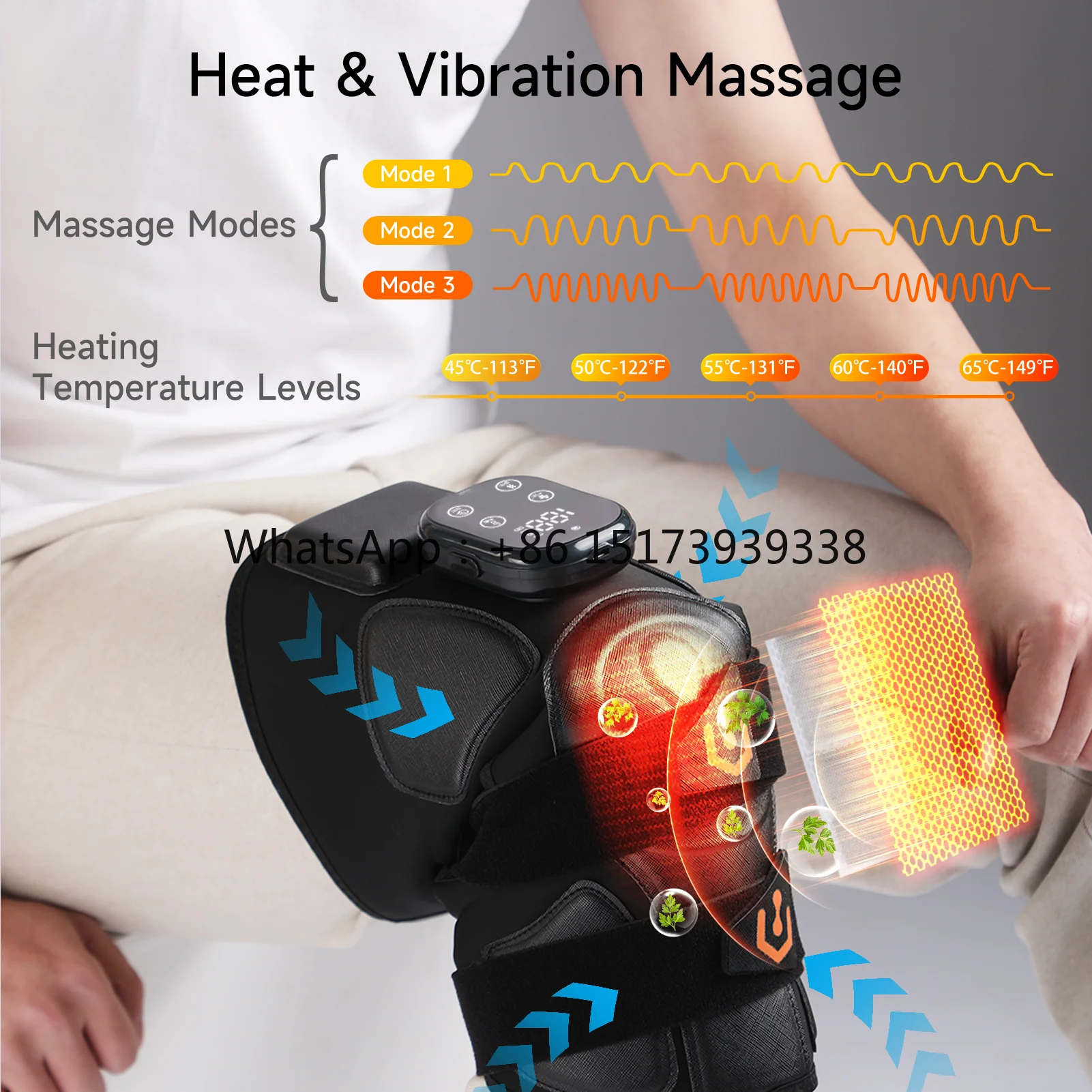 Adjustable Airbag Compression Massager with Soothing Graphene Heat for Knee and Muscle Recovery