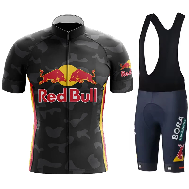 Complete Cycling 2024 Mtb Bicycle Jersey Red Bull Tricuta Man Men\'s Clothing Bib Jacket Suit Clothes Summer Pants Bike Gel Male