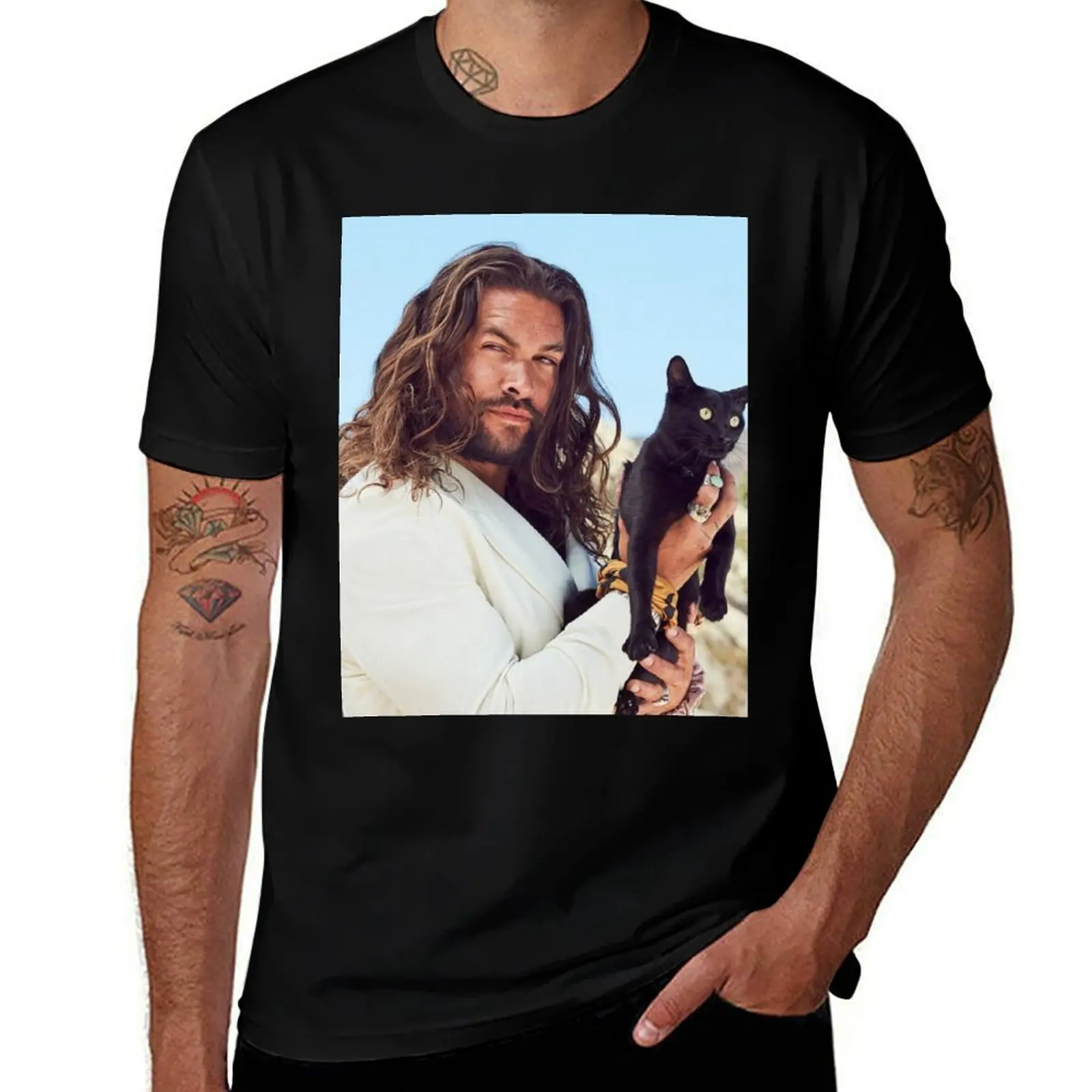 Футболка Jason Momoa, футболки большого размера, футболки на заказ, одежда в стиле хиппи, забавные костюмы, простые футболки для мужчин