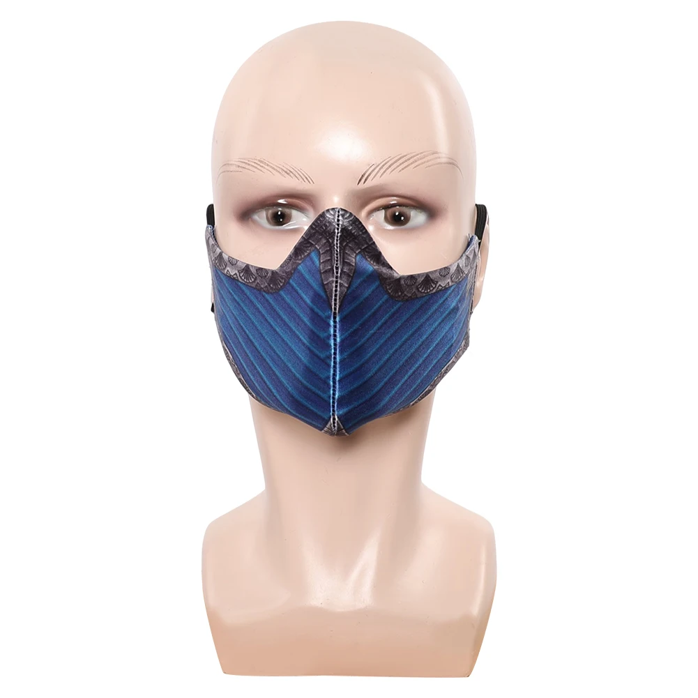 Mortal Kombat 2 Kitana máscara azul casco mascarada diadema trajes de Halloween traje de fiesta accesorios de ropa de fantasía