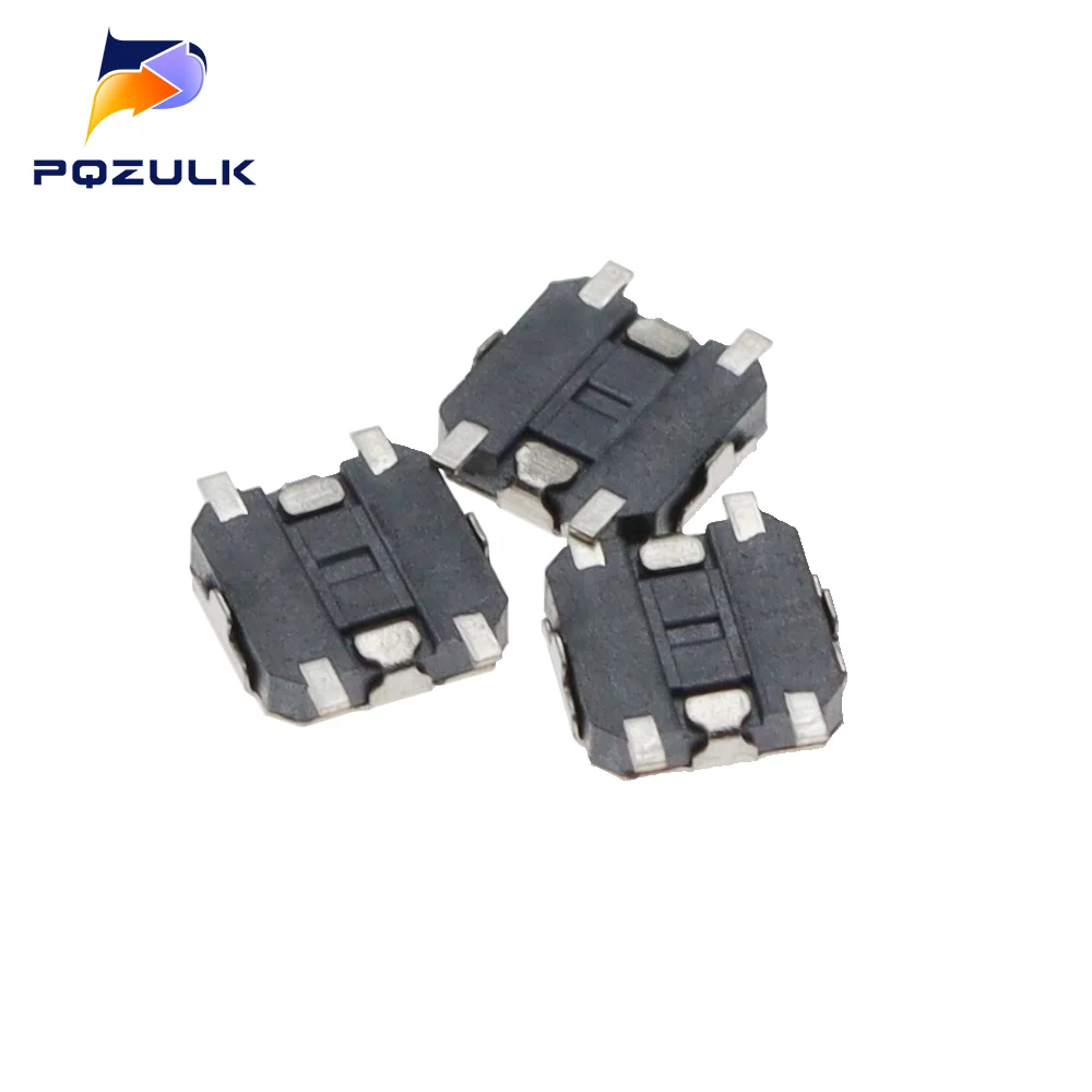 50PCS Super Tiny Tactile Push Button Switch Phone Button SMD Micro Momentary Switch 3X3X1.5mm PCB Mounting Black