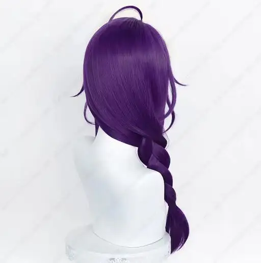 Parrucca cosplay Ayase Mayoi Parrucche intrecciate viola lunghe 65 cm Parrucche sintetiche resistenti al calore per Halloween