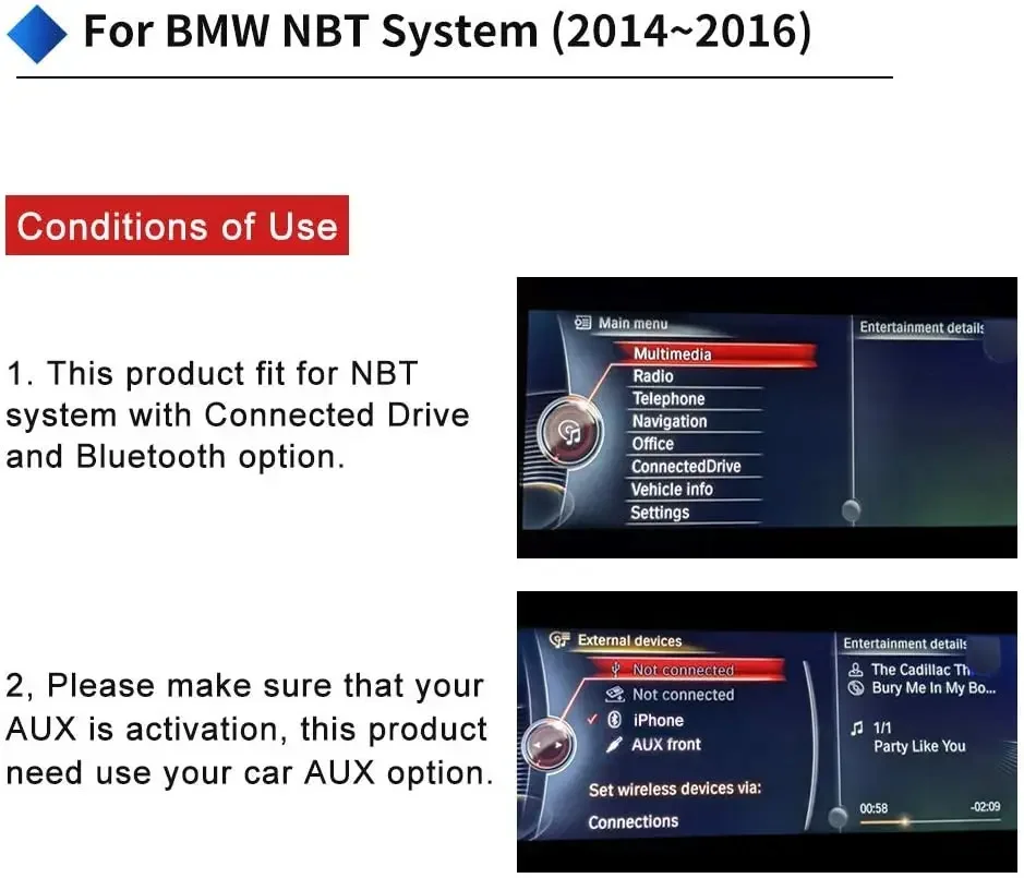 2024 Nieuwe Multimedia Interface Draadloze Carplay Retrofit Kit Decoder Voor Nbt-Systeem