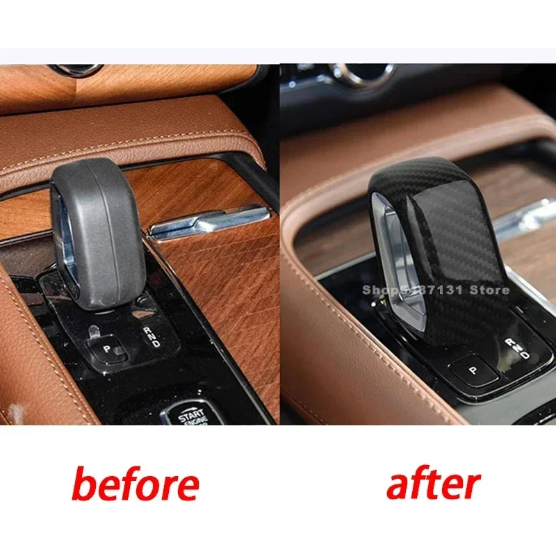 Central Control Gear Head Shift Knob Cover Sequin Trim for Volvo XC60 XC90 S60 V60 S90 V90 XC40 C40 Accessories 2022 2023 2024