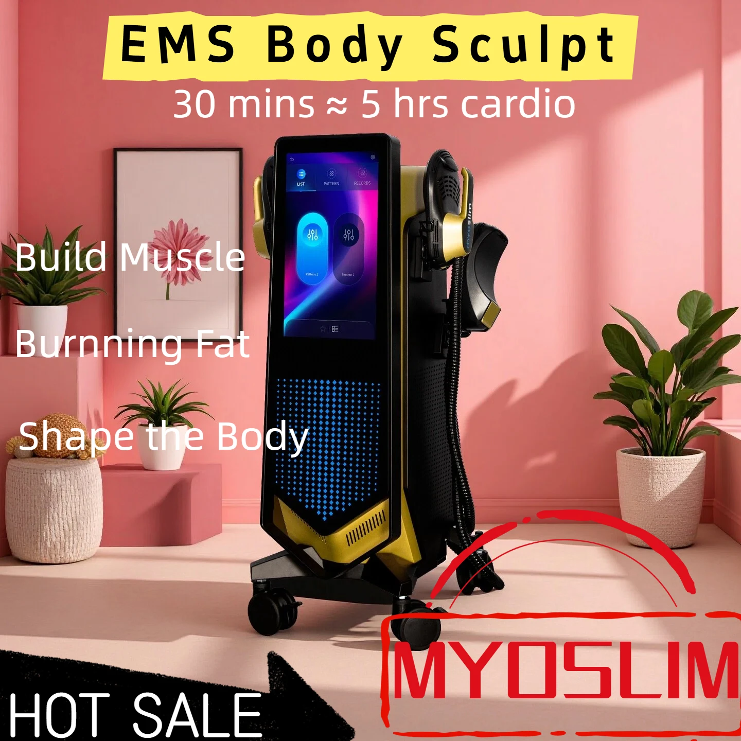 

Myoslim Ultra Nova машина профессиональная машина для моделирования тела 6500 Вт Myoslim RF стимуляция мышц потеря веса тренировка мышц
