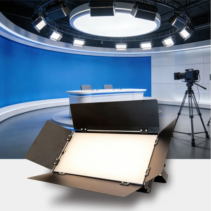 

Factory Price LED 200W LED Panel Studio Light High CRI 90 Dimmable Flicker Free DMX512 Warm Cold White TV Studio Stage Lights