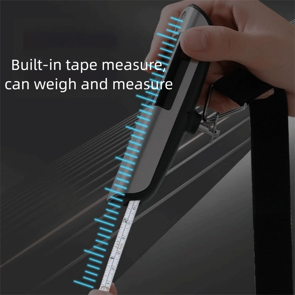 

Ручные весы 50 кг/110 фунтов, ЖК-цифровые высокоточные весы для багажа с рулеткой, электронные весы для чемодана, уличные