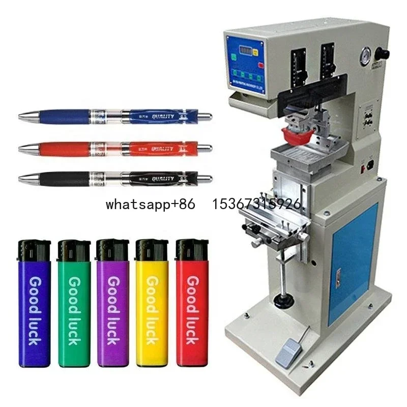 Manual Pad Printer 2 Color LED Bulb Pad Printing Machine Electric