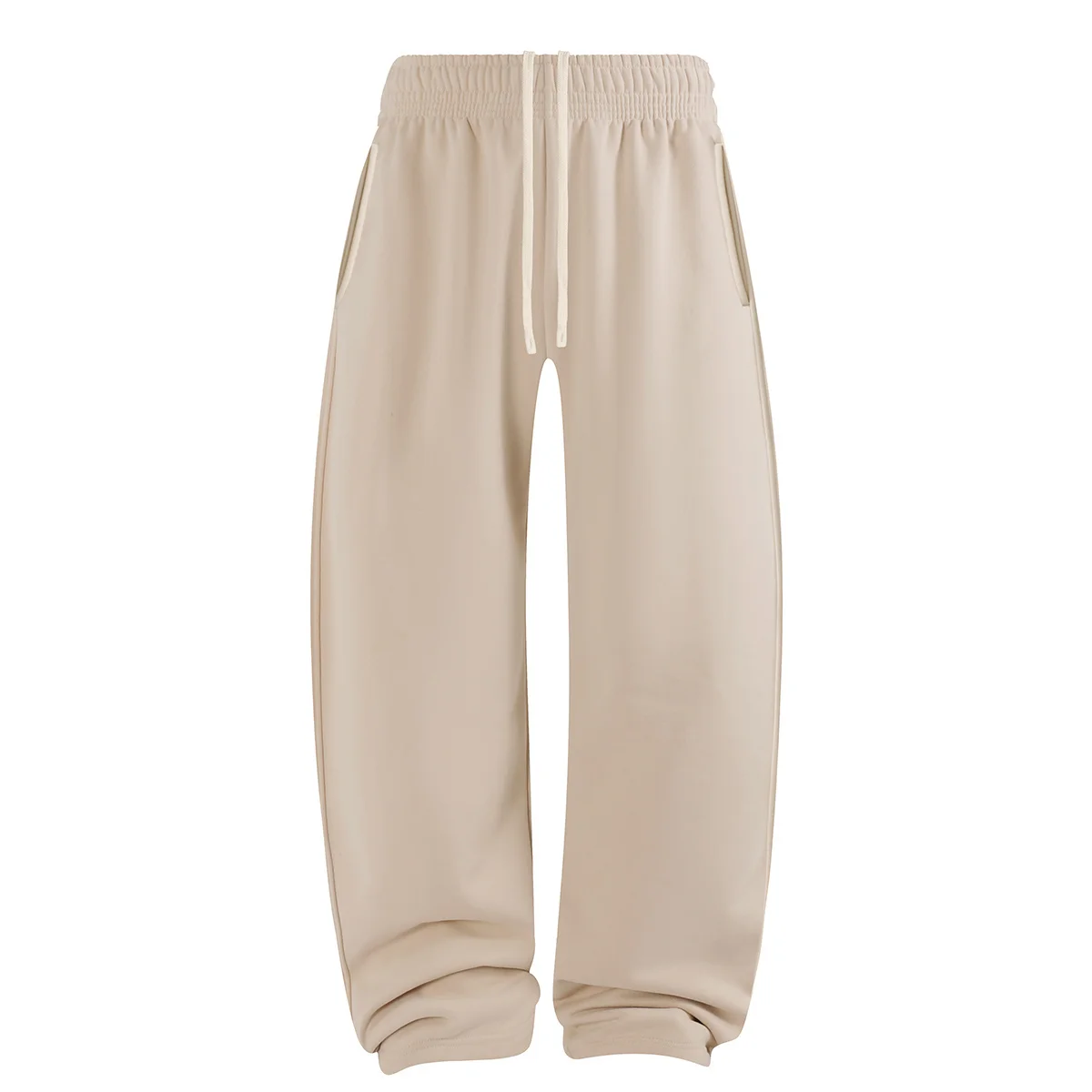 

Осень-зима 2025: широкие брюки для бега на шнурке, бархатные повседневные флисовые спортивные штаны большого размера, теплые спортивные штаны с изгибом ножей