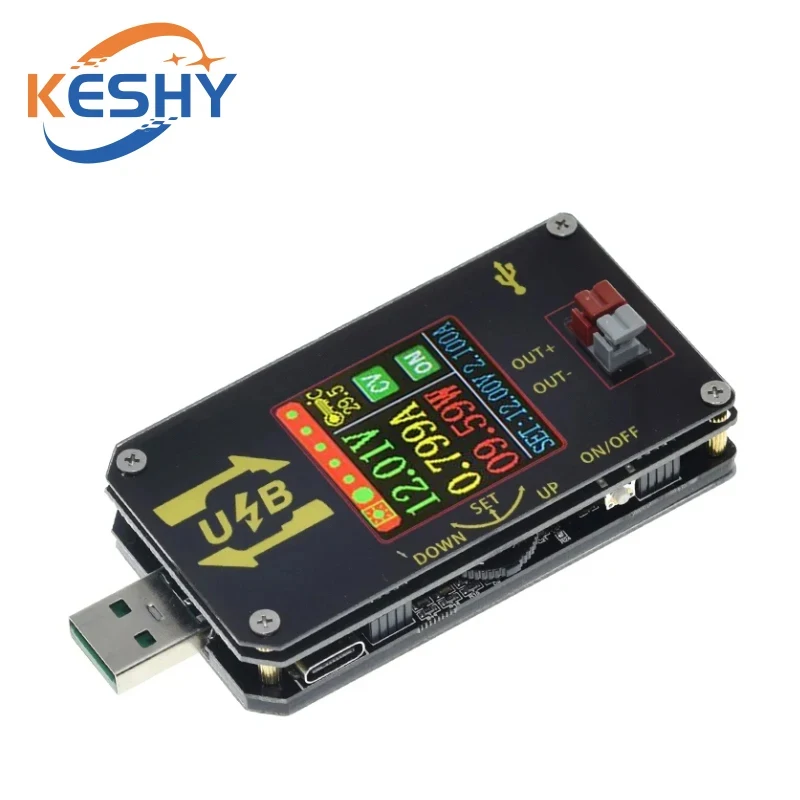 XY-UDP Digital USB DC DC Converter CC CV 0.6-30V 5V 9V 12V 24V 2A 15W Power Module Desktop Adjustable Regulated power supply