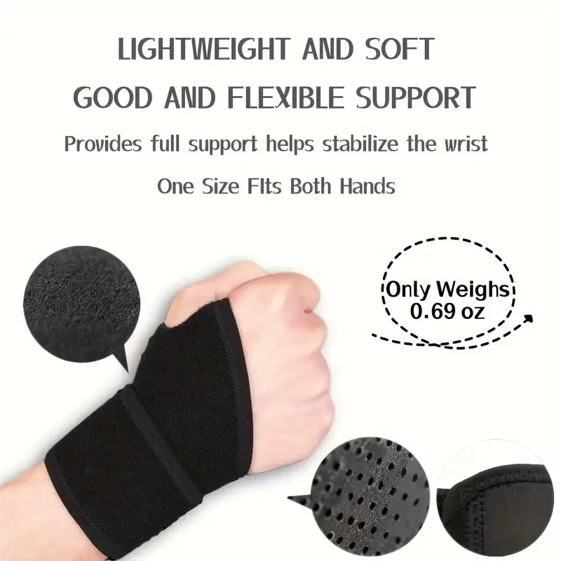 Fitness Wrist Straps for Men and Women - For Wrist Sprains, Pain, Strains, Bandage Support, Powerlifting, Pressurized Sports Pro