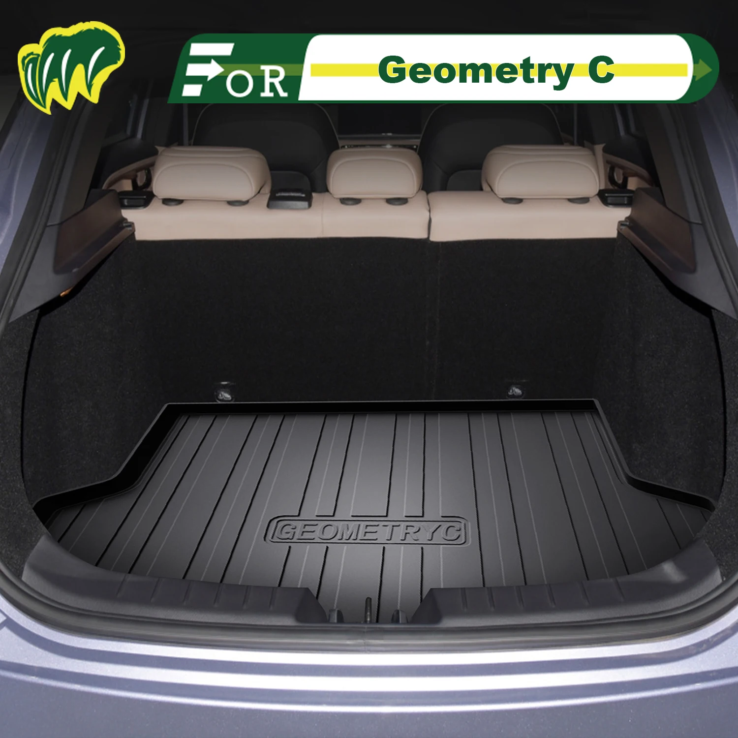 

For GEELY Geometry C‌ 2020-2025 TPE Custom Fit Car Trunk Mat All Season Cargo Mat 3D Shaped Trunk Liner Rear Trunk Mat