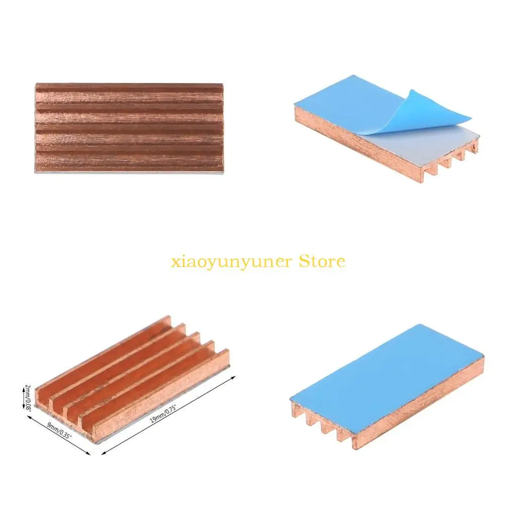 P9JB Ultra Thin Pure Copper Heat Sink Back Memory Card HeatSink Cooling Pad For MOS IC Chip
