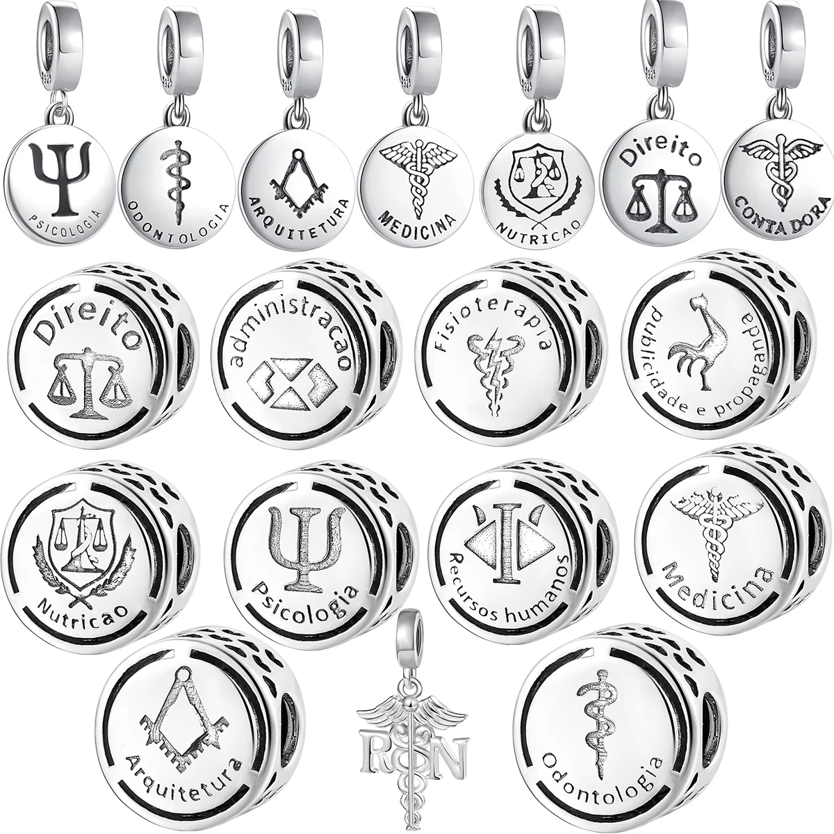 2025 New Psychology Medicine Contadora Pendant DIY Fine Beads Fit Charms Silver 925 Original Bracelet Women Fashion Jewelry