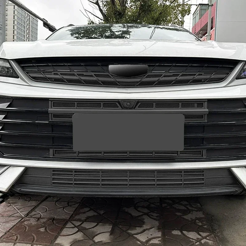 Car Modify ABS Front Bumper Center Intake Grille Cover For GEELY COOLRAY 2025-Present Auto Front Buckle Insect Proof Net Accesso