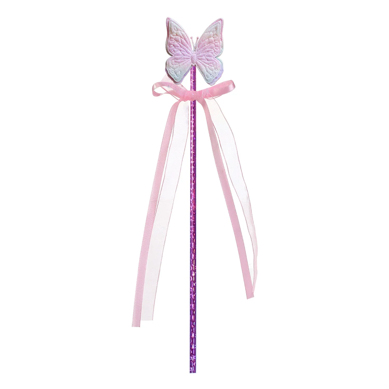 Children Magic Wand Butterfly Wings Sequin Gradient Halloween Party Props Fairy Princess Handheld Stick Dress Up Accessories Toy