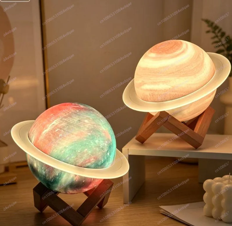 Creative Saturn Ring Bluetooth Speaker RGB Glow Night Light Desktop Home Subwoofer Wireless Stereo Audio Player
