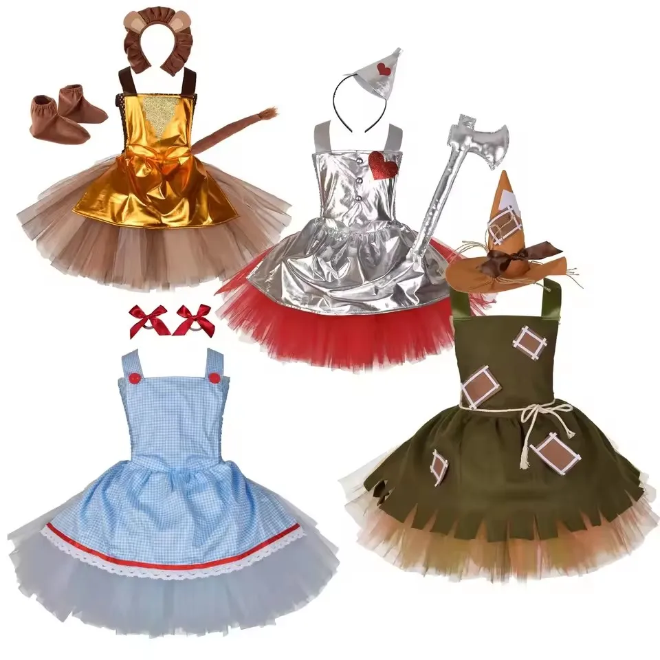 

Костюм для косплея Sorcier d'Oz Épouvantail pour Bol, Robe de Sorcière Clown, Halloween, Carnaval, Performance sur Scene Costumes