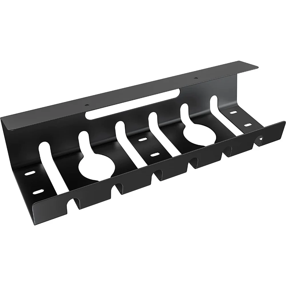 

Sturdy Steel Cable Management Tray Under Desk Black for Office Desk Cable Organization and Ventilation 40x10 5x8cm