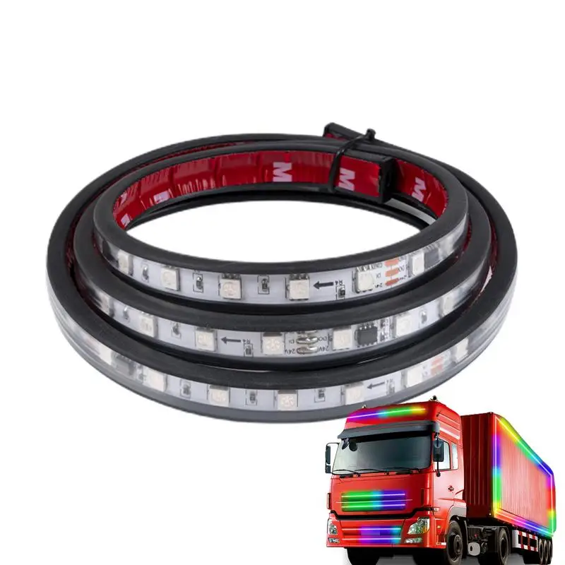 Strip Atmosphere Lamp Flexible Atmosphere Lamp 12V/24V No Drilling LED Strip Light For Car Hood For Truck Truck Bed Awning