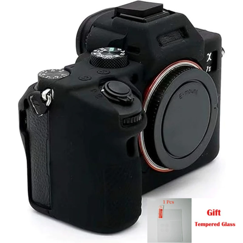 Silicone Case For Sony A7R III Silicone Protective Sleeve Dustproof Scratchproof Skin Soft Camera Cover Bag + free tempered film
