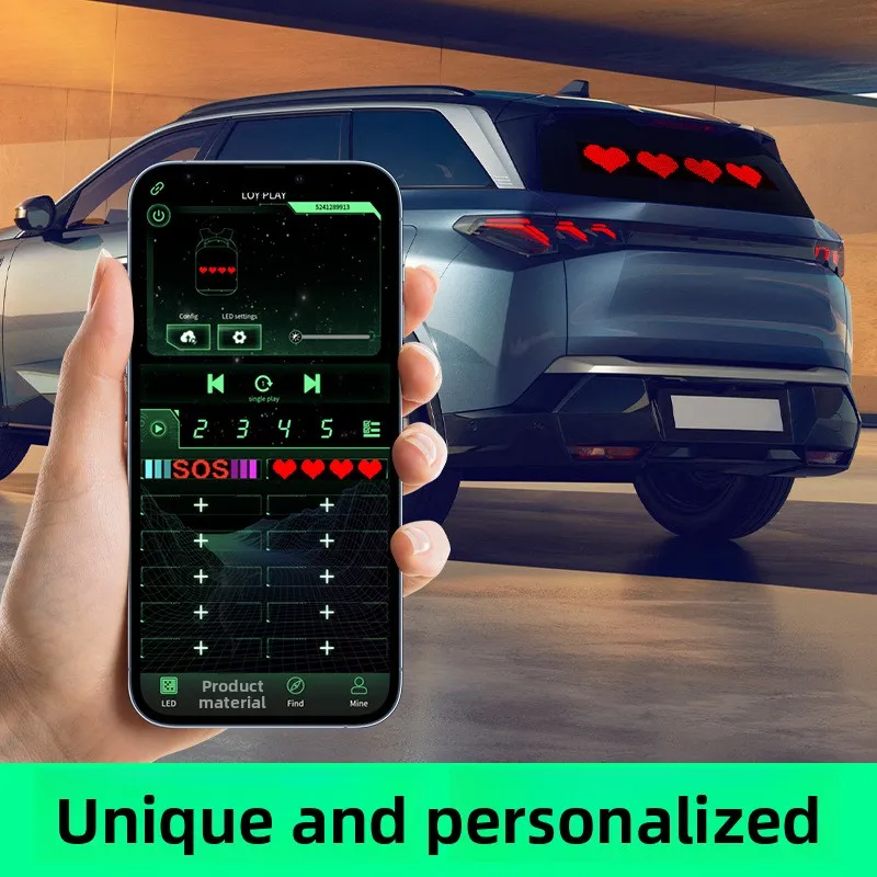 شاشة ناعمة مرنة LED مخصصة للسيارة وعرض النافذة وشاشات تعبير الوجه #3