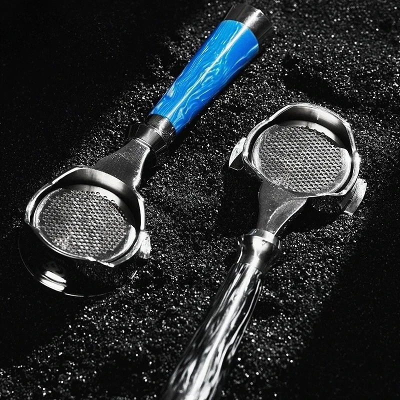 

Espresso Bottomless Portailfter Lucifer Series, Naked Portafilter with Basket Fits E61/Nuova/Delonghi/Breville Machines