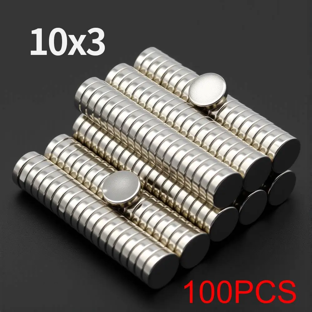10x3mm Leistungsstarker Neodym-Magnet N35 NdfeB Permanentmagnet imanes Runde superstarke Kühlschrankmagnete DIY