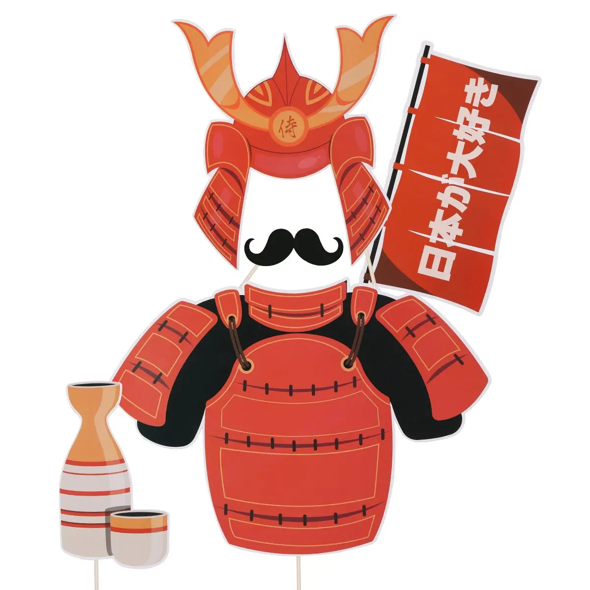 20pcs Photo Props Japanese Party Booth Supplies Reusable Paper Cutouts DIY Selfie Accessories Tokyo ThemedDecoration