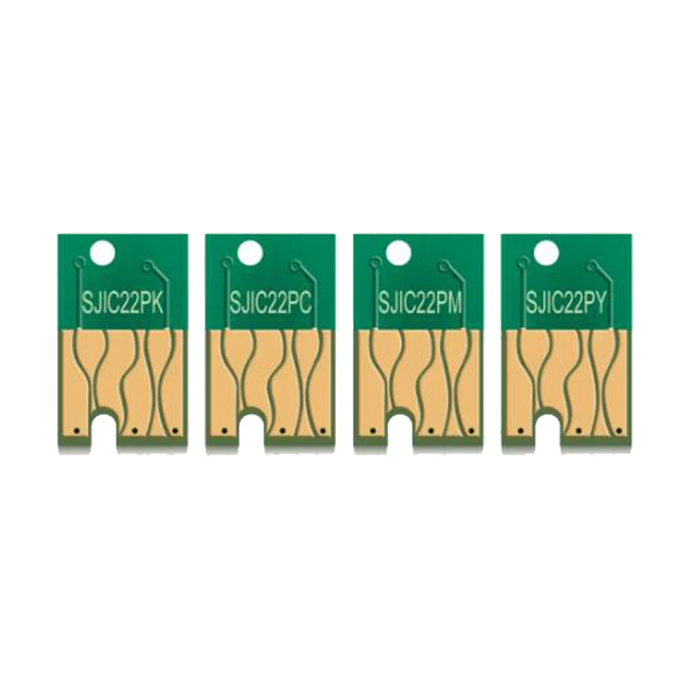 2set chip ( K,C,M,Y) and 2PC Maintenance tank chip Compatible Disposable Chip For Epson TM-C3500 ColorWorks Printers