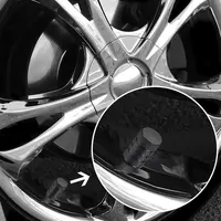 DSYCAR 4Pcs Silver Car Tire Valve Stems Cap Knurling Style Tire Valve Cap Aluminum Tire Wheel Stem Air Valve Cap for US Schrader 6