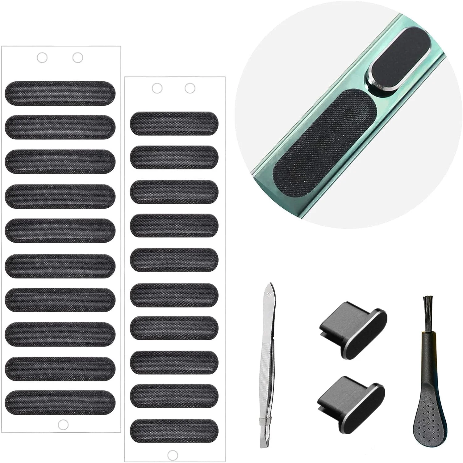 

Пылезащитная заглушка USB C с сетчатой крышкой динамика Type-C для iPhone 16 15 Samsung S22/S21/S20 Note 20/10 устройств USB-C