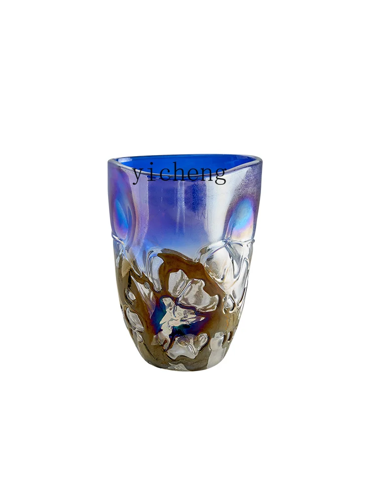 Zk Environmental Theme Mermaid Color Ocean Story Glass Vase Tea Table Entrance Decoration