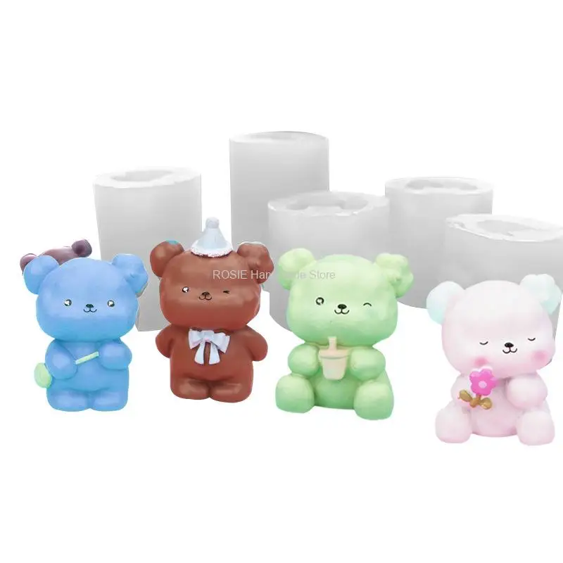 Mini foremka do świec silikonowe formy odlewnicze DIY ręcznie robiona świeca mydło Making woskowa forma narzędzie do ciasta rzemieślnicze dekoracje świąteczne — zdjęcie 3