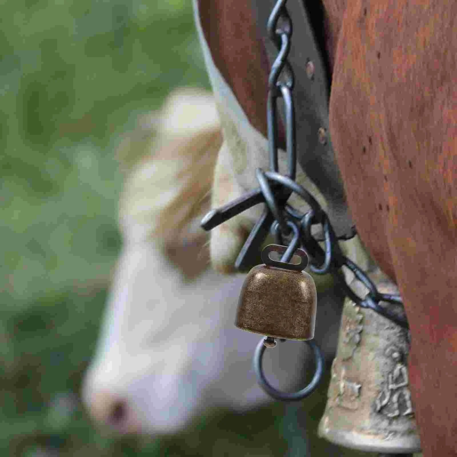 2 Pcs Livestock Cow Bell Outdoor Playset Bells with Handle Jewelry Cowbells Noisemaker