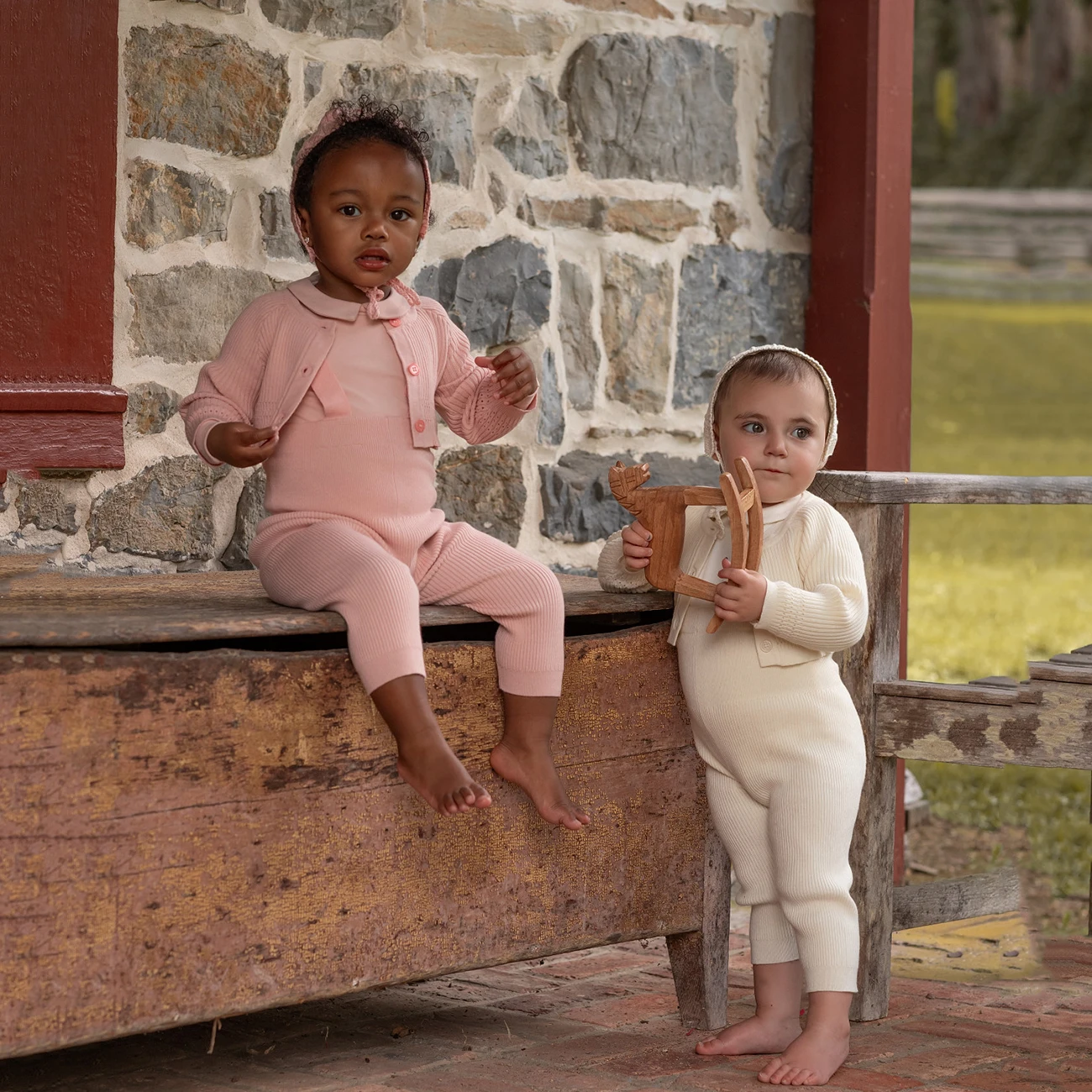 AP Baby British Knit Coordinate Collection Baby Kids Modal Romper Cute Knitting Cardigan and Overalls Pants