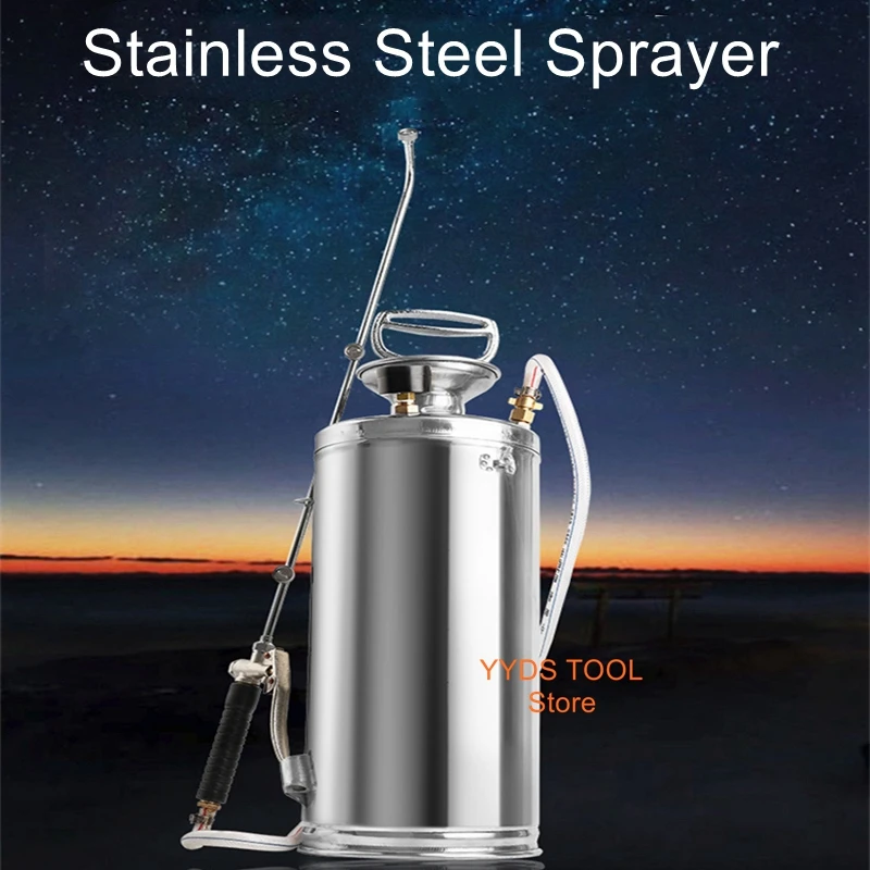 Stainless Steel Sprayer Agricultural Spraying Dosing Machine Air Pressure High Pressure Small Pesticide Bucket