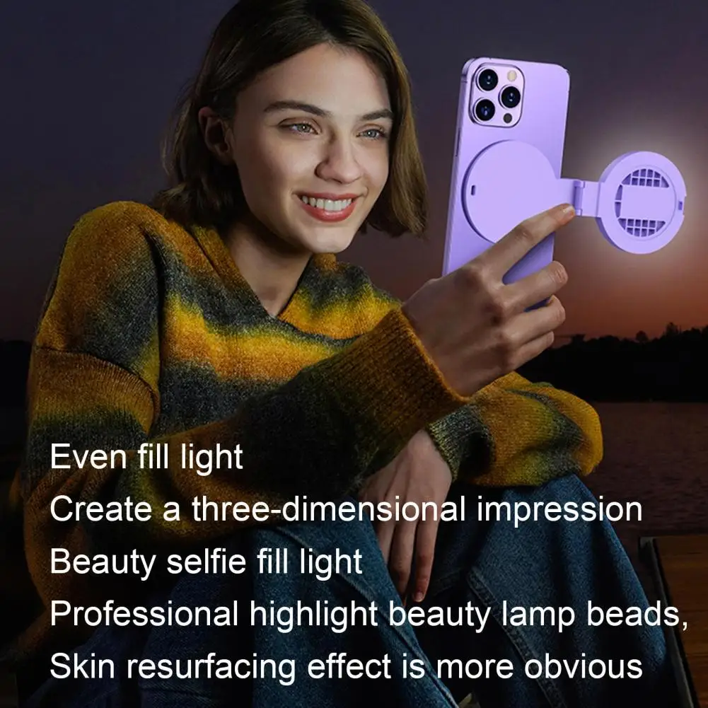 Smartphone Mirror Reflection Clip Kit, 5V/1A 3 Levels Adjustment 200 Mah Battery Capacity For About 180 Minutes Usage Time