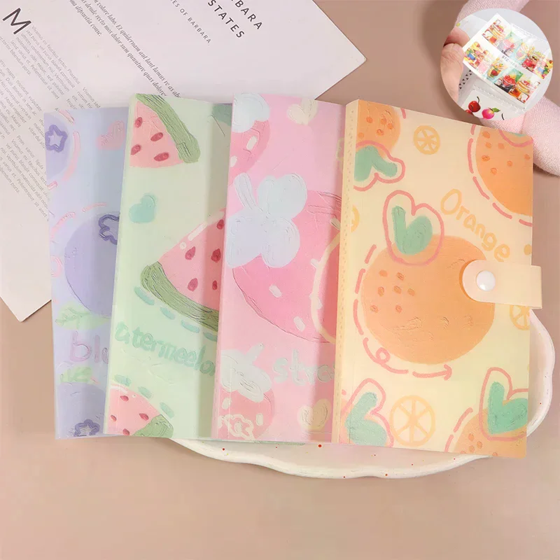 120 Slots Nail Sticker Storage Book Fruit Cover Nail Decal Storage Album For Small Sticker