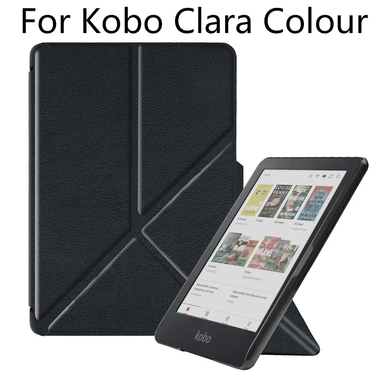 Foldable Protective Case For Kobo Clara Colour 2024 Model N367 E-Book Reader Protector With Stand Bracket Desktop Support