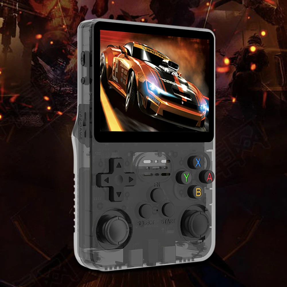 

R36S Retro Handheld Video Game Console Linux System 3.5 Inch IPS Screen Handheld Game Players 64/128GB Gift for Kids Adults