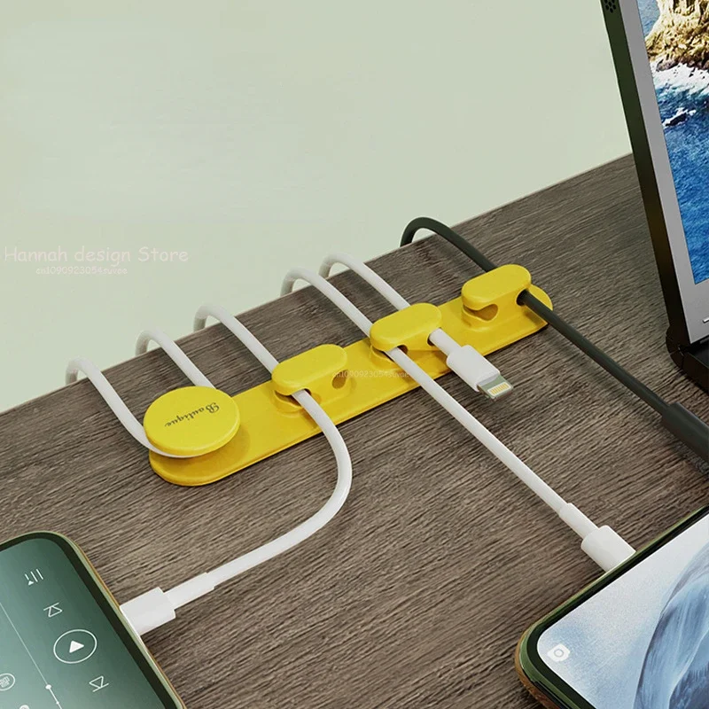 Desktop Edge Cable Clips Cable Organizer Management Bed Table Side Wire Holder Usb Charging Cable Clamp Line Fixed Clips Buckle